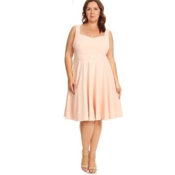 Women dress plus size sleeveless 2X Blush - Picture 1 of 1